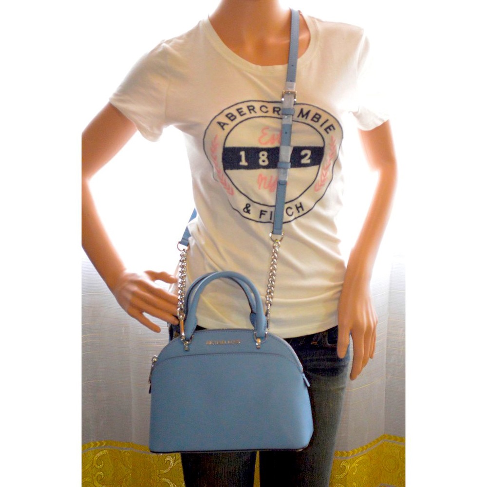Emmy Blue Small Satchel Crossbody Bag, Sky